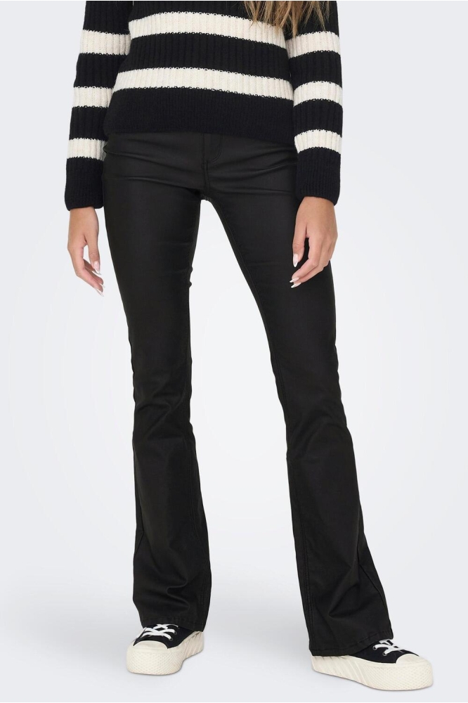 ONLBLUSH MID FLARED COATED PNT NOOS 15310473 BLACK